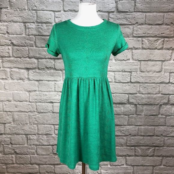 ASOS Green Quilted Fit and Flare Dress - Picture 1 of 6